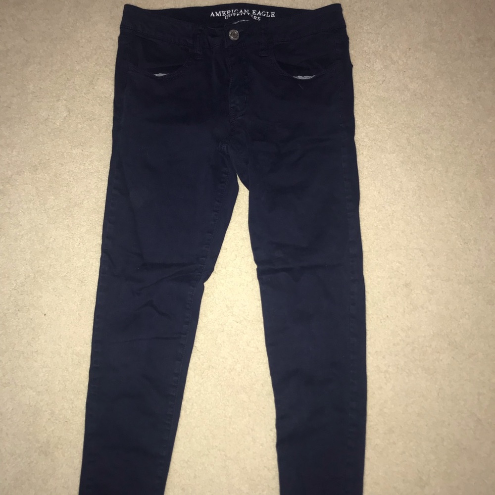 Deep blue American Eagle super stretch jeggings